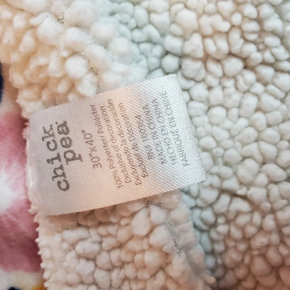 Chick Pea Flowers Floral‎ Flower Plush Sherpa Baby Girl Blanket